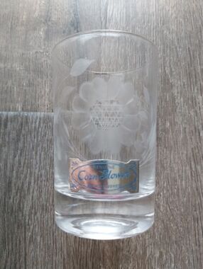 Rare WWII Era W.J. Hughes "Corn Flower" Juice Glasses - Set of 4